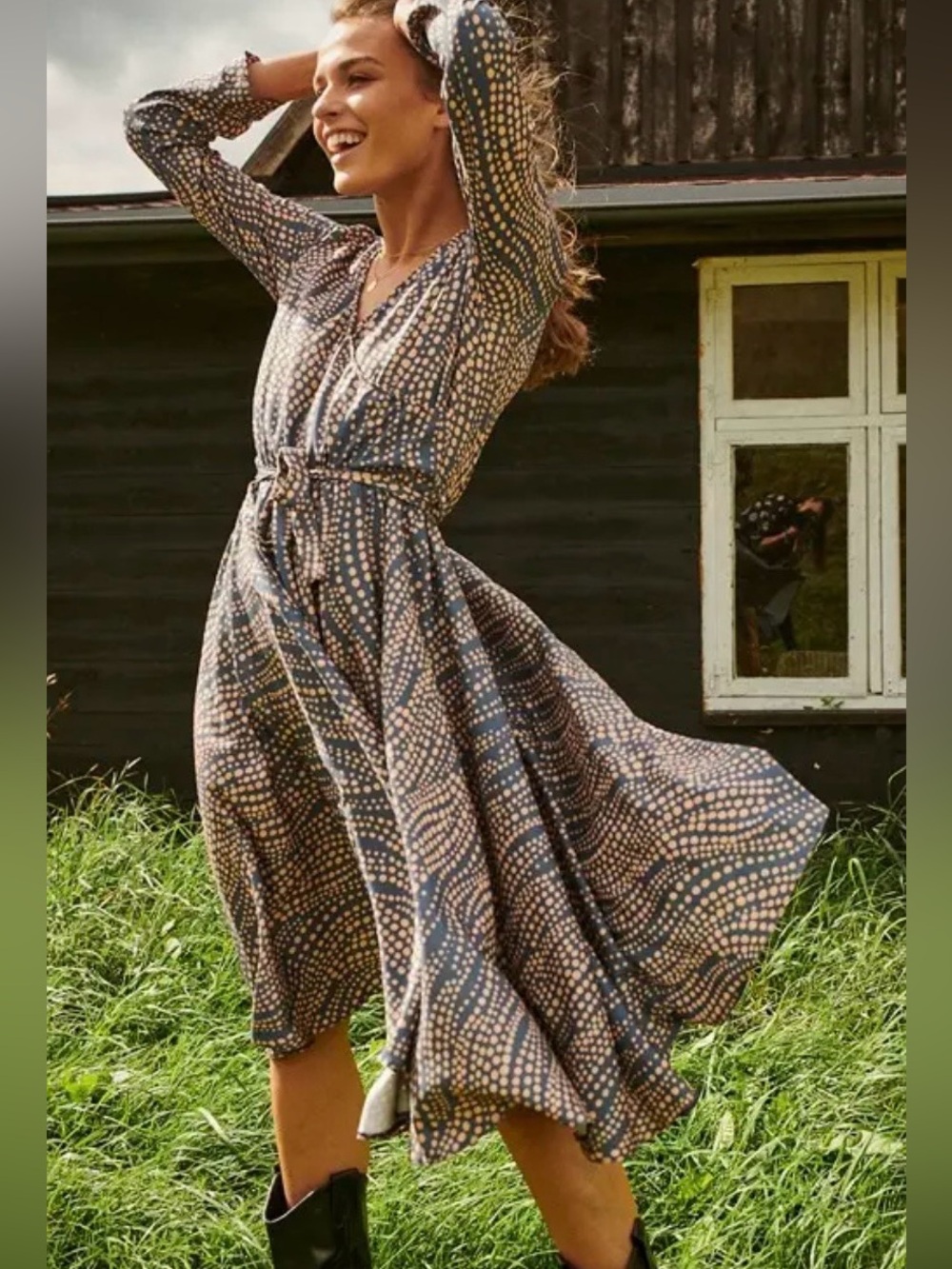 NWT NAOKO Gin and Tonic Fitted Flowy Maxi Dress in Women’s Size Small